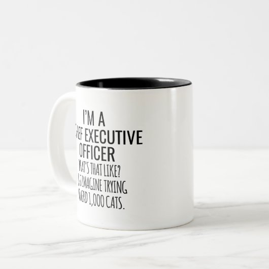 Ik ben een Chief Executive Officer wat dat is als Tweekleurige Koffiemok (Voorkant links)