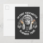 Ik ben een Chief Kickbitch van de Slapahoe stam Uitnodiging Briefkaart (Voorkant / Achterkant)