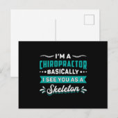 Ik ben een chiropractor Skeleton Spine Chiropracti Briefkaart (Voorkant / Achterkant)