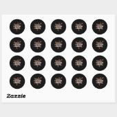 Ik ben een Chocolade Addict Ronde Sticker (Vel)