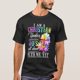Ik ben een Christelijk onder bouwgoden Religie T-shirt