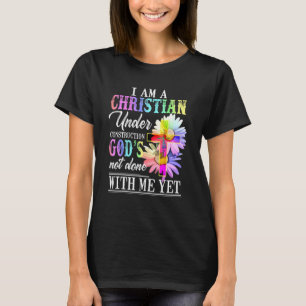 Ik ben een Christelijk onder bouwgoden Religie T-shirt