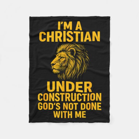 Ik Ben Een Christen In Aanbouw God Is Nog Niet Kla Fleece Deken (Voorkant)