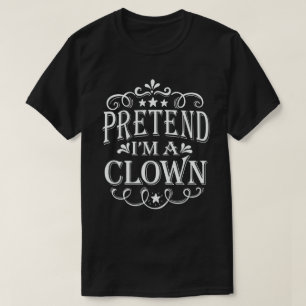 Ik ben een clown Easy Lazy Halloween Costume T-shirt