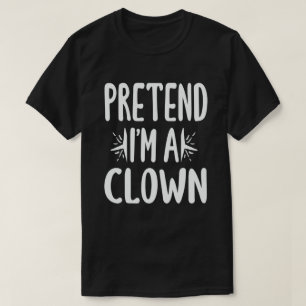 Ik ben een clown Easy Lazy Halloween Costume T-shirt
