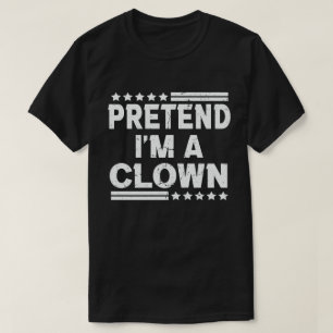 Ik ben een clown Easy Lazy Halloween Costume T-shirt