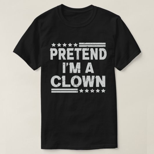 Ik ben een clown Easy Lazy Halloween Costume T-shirt (Design voorkant)