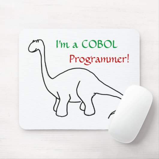 Ik ben een COBOL-programmeur. Mousepad Muismat (Met muis)