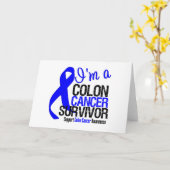 Ik ben een Colon Cancer Survivor Kaart (Gele Bloem)