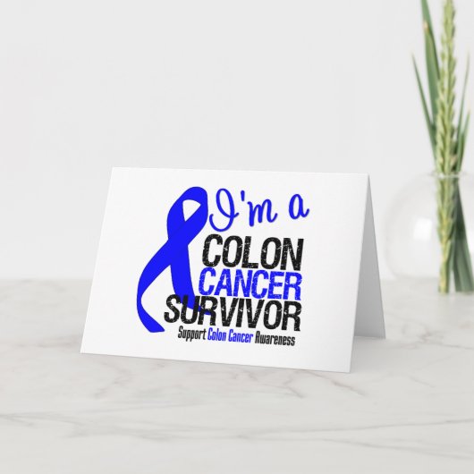 Ik ben een Colon Cancer Survivor Kaart (Voorkant)