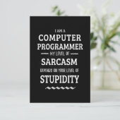 Ik Ben Een Computerprogrammeur RSVP Kaartje (Staand voorkant)