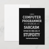 Ik Ben Een Computerprogrammeur RSVP Kaartje (Voorkant / Achterkant)