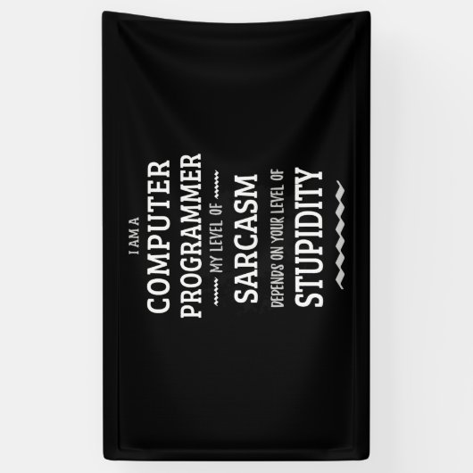 Ik Ben Een Computerprogrammeur Spandoek (Verticaal)