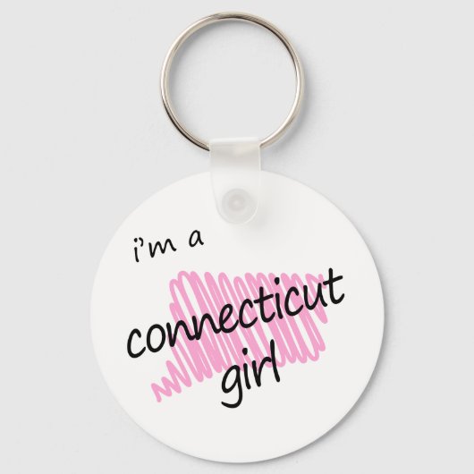 Ik ben een Connecticut Girl Sleutelhanger (Voorkant)