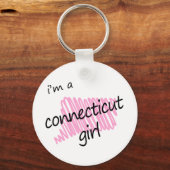 Ik ben een Connecticut Girl Sleutelhanger (Voorkant)