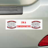 IK BEN EEN CONSERVATIEF BUMPERSTICKER (Op auto)