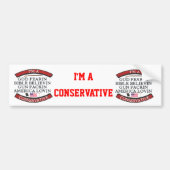IK BEN EEN CONSERVATIEF BUMPERSTICKER (Voorkant)