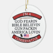 IK BEN EEN CONSERVATIEF KERAMISCH ORNAMENT (Links)