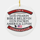 IK BEN EEN CONSERVATIEF KERAMISCH ORNAMENT (Achterkant)