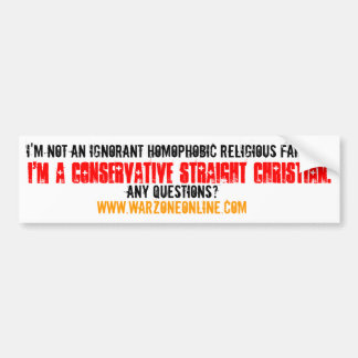 IK BEN EEN CONSERVATIEVE CHRISTELIJKE STRAIGHT - B BUMPERSTICKER