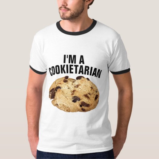 IK BEN EEN COOKIETARIAN COOKIE T-SHIRTS (Voorkant)