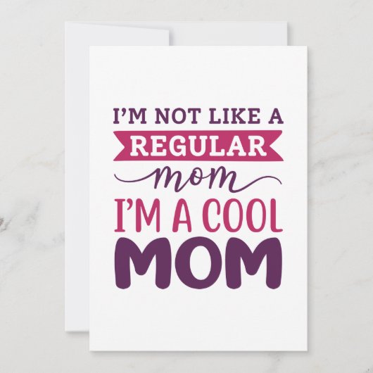 Ik ben een Cool Mam Bedankkaart (Voorkant)