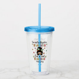 Ik ben een coole leraar, grappige leraar waarderin acryl drinkbeker