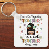 Ik ben een coole leraar, grappige leraar waarderin sleutelhanger (Voorkant)