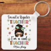 Ik ben een coole leraar, grappige leraar waarderin sleutelhanger (Achterkant)