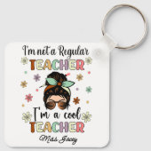 Ik ben een coole leraar, grappige leraar waarderin sleutelhanger (Achterkant)