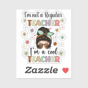 Ik ben een coole leraar, grappige leraar waarderin sticker