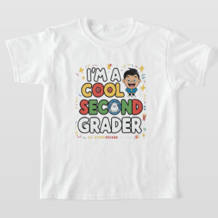 Ik ben een Coole Tweede Klasser Terug naar School  T-shirt