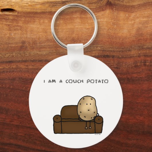 Ik ben een couchaardappel sleutelhanger (Voorkant)