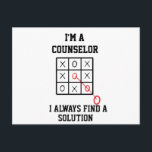 Ik Ben Een Counselor Ik Vind Altijd Een Oplossing  Briefkaart<br><div class="desc">Grappig en geweldig verjaardagscadeau voor Moederdag,  Vaderdag,  Kerstmis,  voor moeder,  vader,  geliefde,  man en vrouw</div>