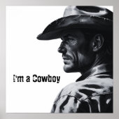 Ik ben een Cowboy Poster | Cadeaus voor Hem (Voorkant)
