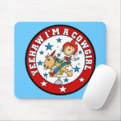 Ik ben een Cowgirl Mousepad Muismat (Met muis)