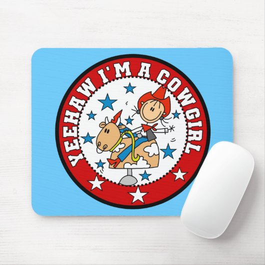 Ik ben een Cowgirl Mousepad Muismat (Met muis)