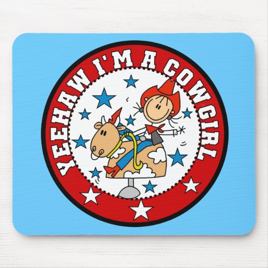 Ik ben een Cowgirl Mousepad Muismat (Voorkant)