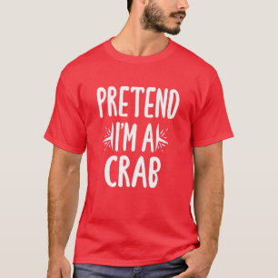 Ik ben een Crab Easy Lazy Halloween Costume Par T-shirt
