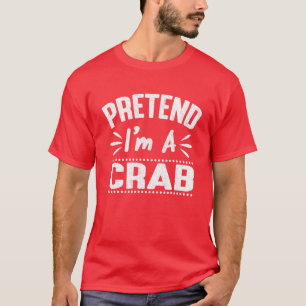 Ik ben een Crab Easy Lazy Halloween Costume Par T-shirt