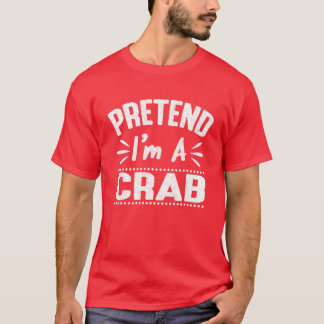 Ik ben een Crab Easy Lazy Halloween Costume Par T-shirt