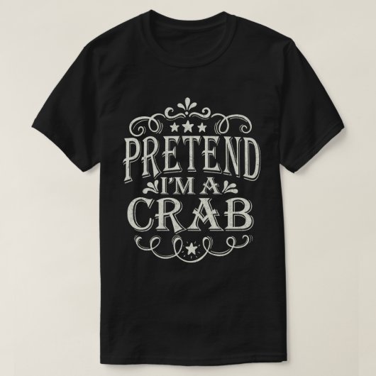 Ik ben een Crab Funny Easy Halloween Costume T-shirt (Design voorkant)
