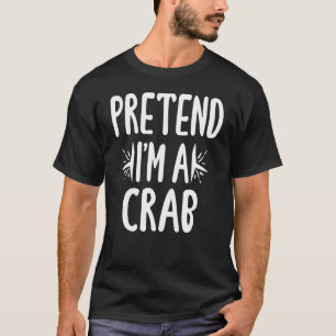 Ik ben een Crab Funny Lazy Halloween Costume Pa T-shirt