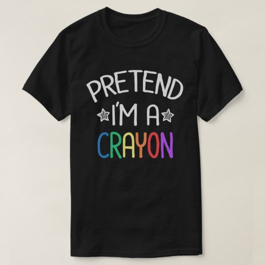Ik ben een Crayon Funny Easy Halloween Costume T-shirt (Design voorkant)