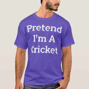 Ik ben een Cricket Costume Party Lazy Funny Hal T-shirt