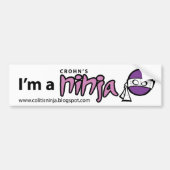 Ik ben een Crohn's Ninja Bumpersticker (Voorkant)