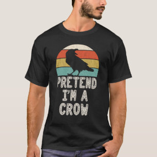 Ik ben een Crow Easy Lazy Halloween Costuum T-shirt