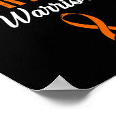 Ik ben een CRPS Warrior RSD Awareness Oranje Ribbo Poster (Hoek)