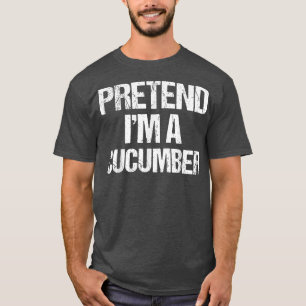 Ik ben een Cucumber Costume Funny Lazy Brawee T-shirt
