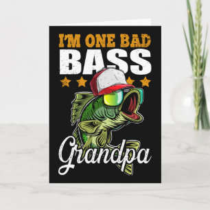 Ik ben één D B opa B vissen Vaderdag cadeau  Kaart